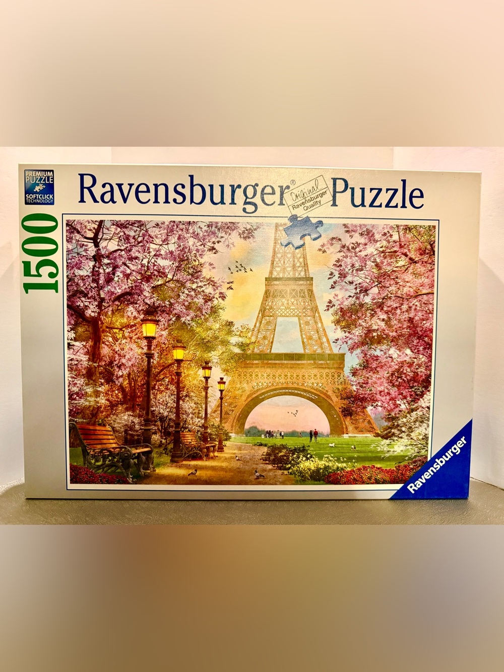 Ravensburger Eiffel Tower Puzzle in Pink and Gold. 1500 pcs.